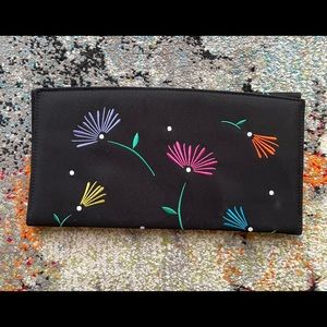 Miche classic shell Black with embroidered flowers.